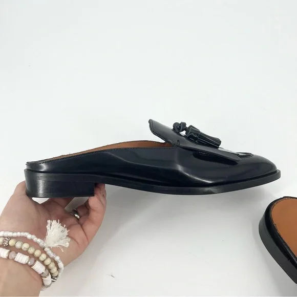 EVERLANE The Modern Tassel Loafer Mule in Black Italian Leather Slip On 8.5 NEW - Picture 8 of 15